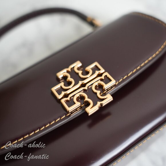 Tory Burch Britten Mini Top Handle Crossbody 153726 Tempranillo NWT - Picture 9 of 11
